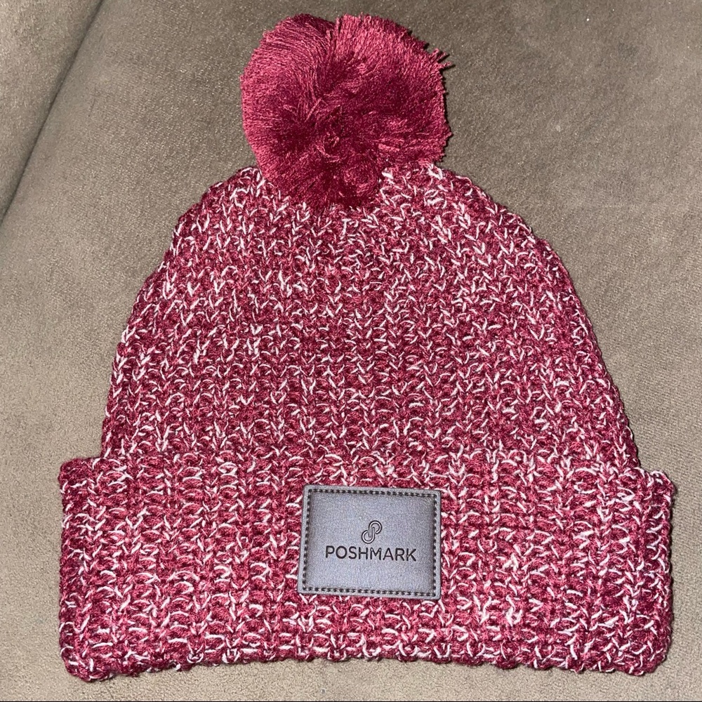 ⭐️ Poshmark pom pom knit beanie poshfixings burgundy
